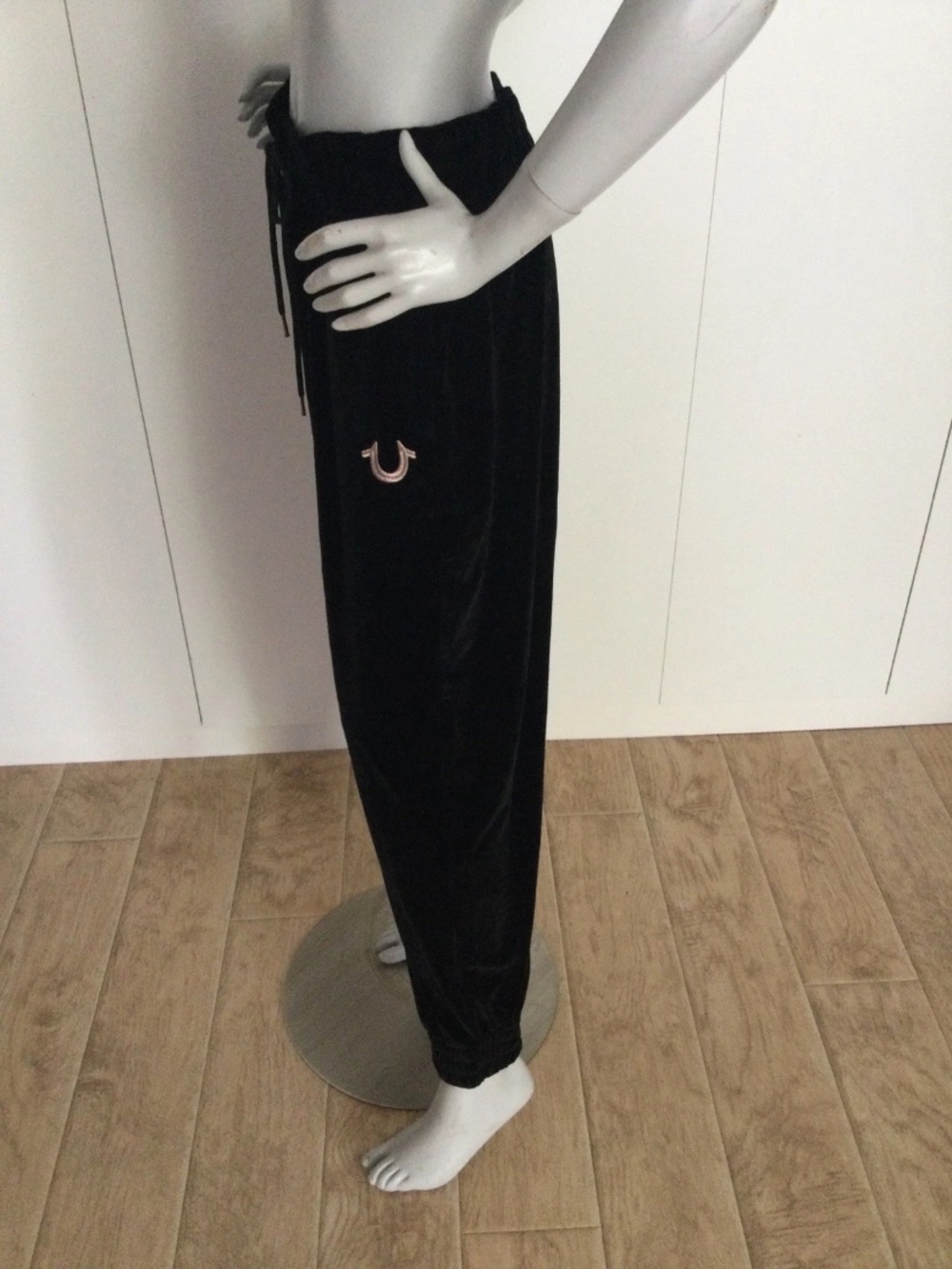 True Religion Black Velour Jogger Sweatpants Size XL